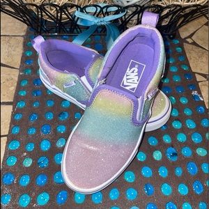 Vans Rainbow Glitter Slip On